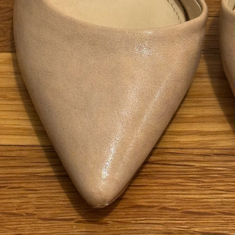 Vince Camuto Nude Neutral Slingback Pointed Toe Pump High Heel Shoes 9.5 9 1/2